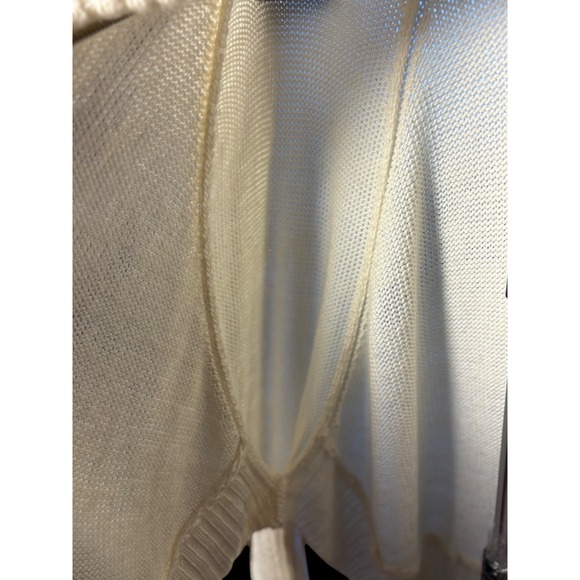 Michael Kors Ivory Sweater Poncho Cape Oversized Full Zip Toggle Closure Sz S - Picture 4 of 15